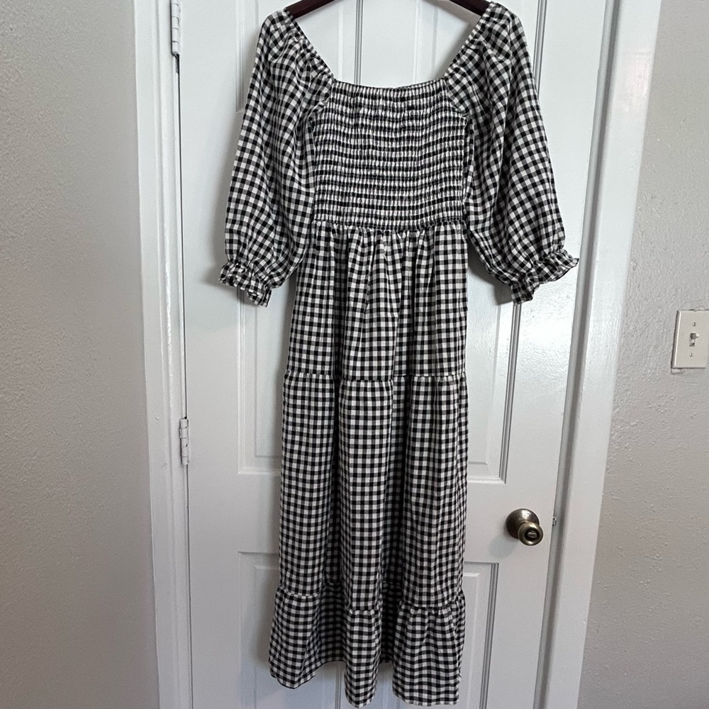 Black and White Gingham Dress